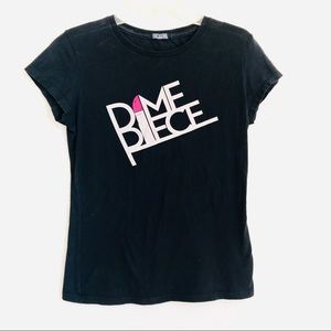 DIME PIECE Lipstick black short sleeve shirt